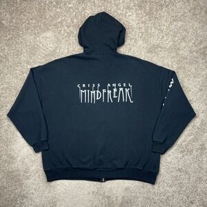 Vintage 2005 Criss Angel Mindfreak Show Promo Full Zip Hoodie XL